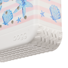 Baby Bogg Bag - Pink Stripes & Blue Shells